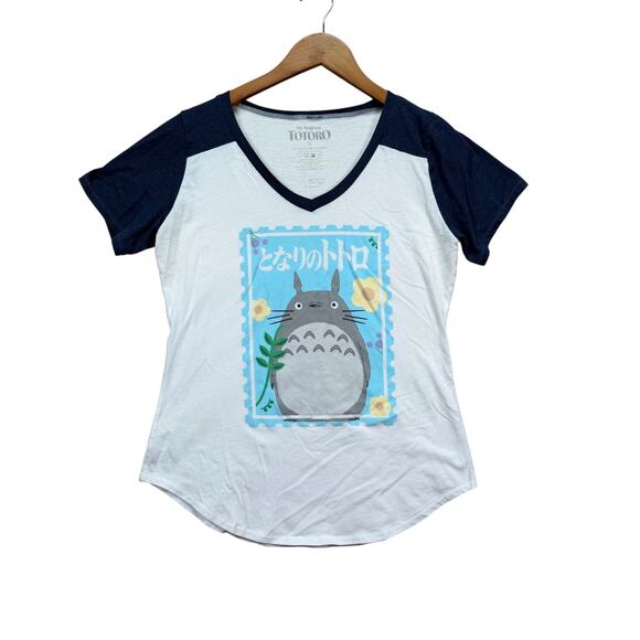My Neighbor Totoro Tops - Rare My Neighbor Totoro Japanese Studio Ghibli Raglan Tee Anime Movie T Shirt M